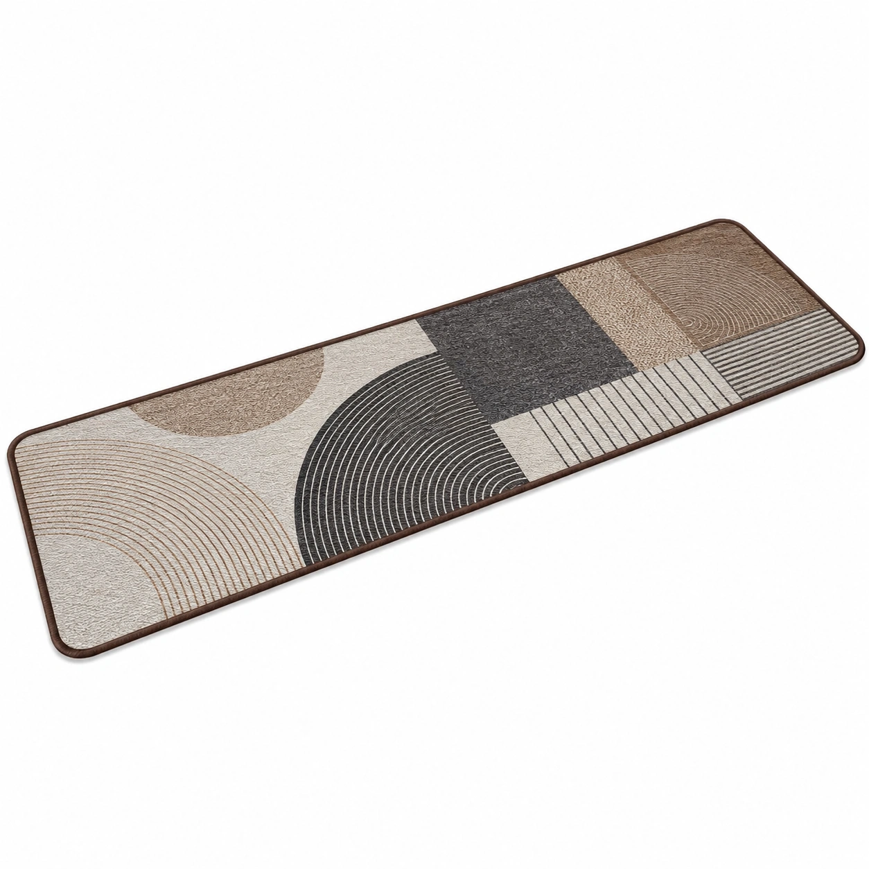 Tappeto cucina antiscivolo 45x150 cm fiori blu beige-meubelixa