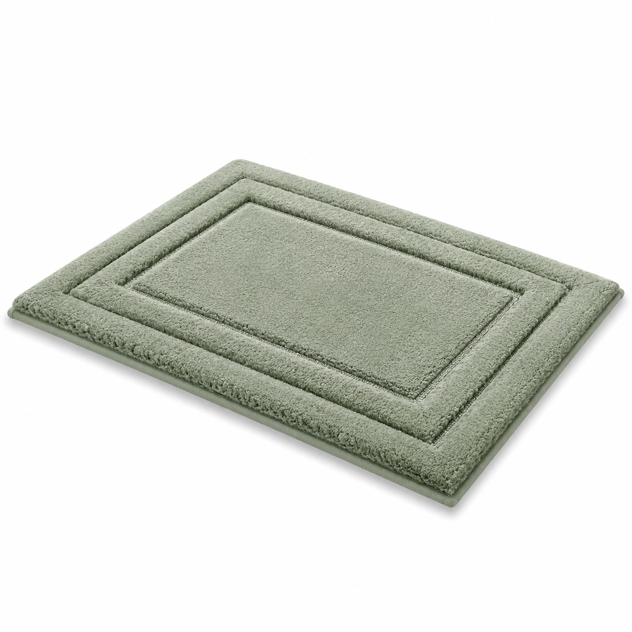 Tappetino da bagno antiscivolo a righe verde e bianco 60x40 cm-meubelixa