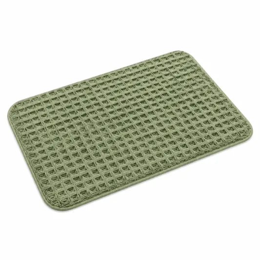 Tappetino da bagno a righe beige e verde 40x60 cm assorbente-meubelixa