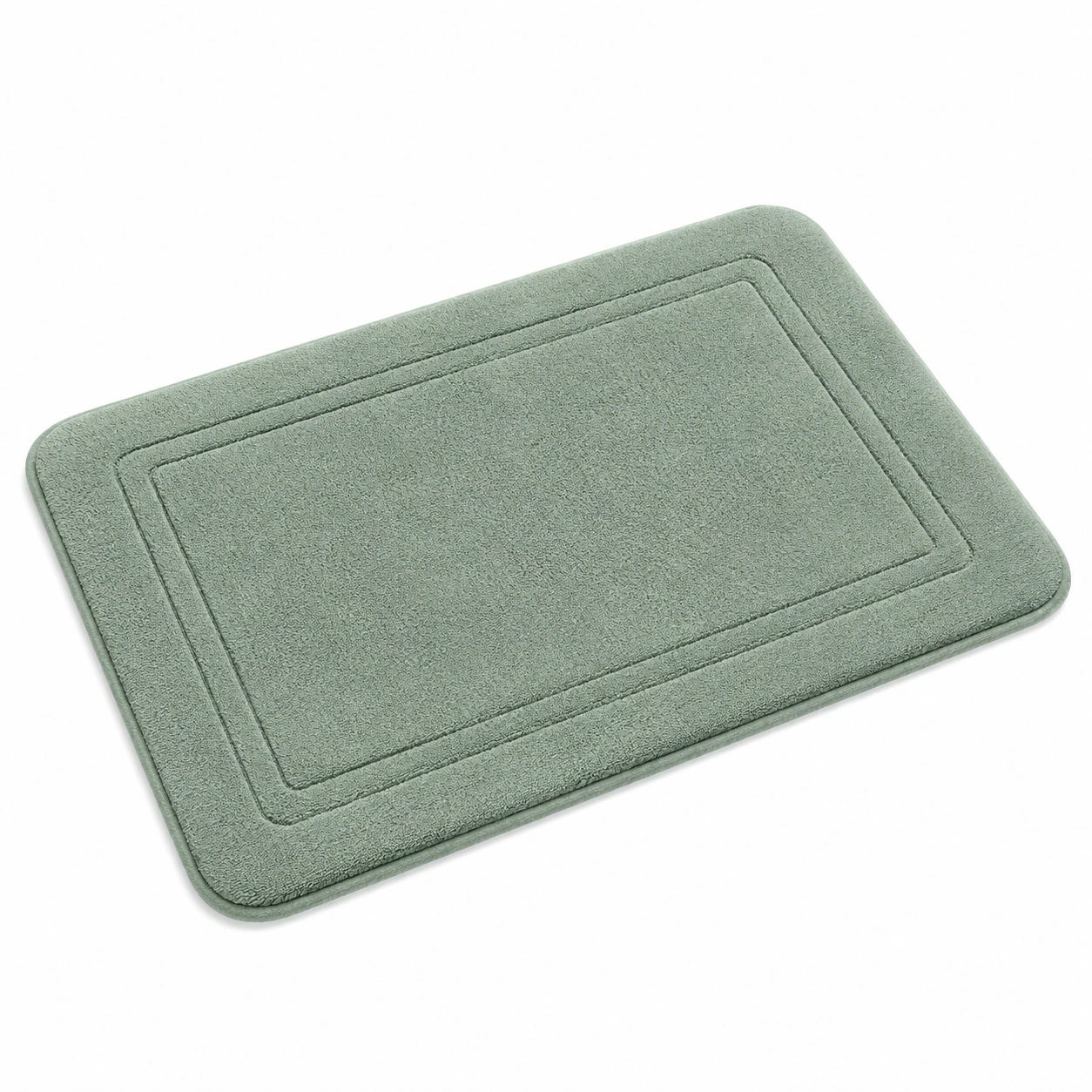 Tappetino da Bagno Assorbente 60x40cm Verde Antiscivolo-meubelixa