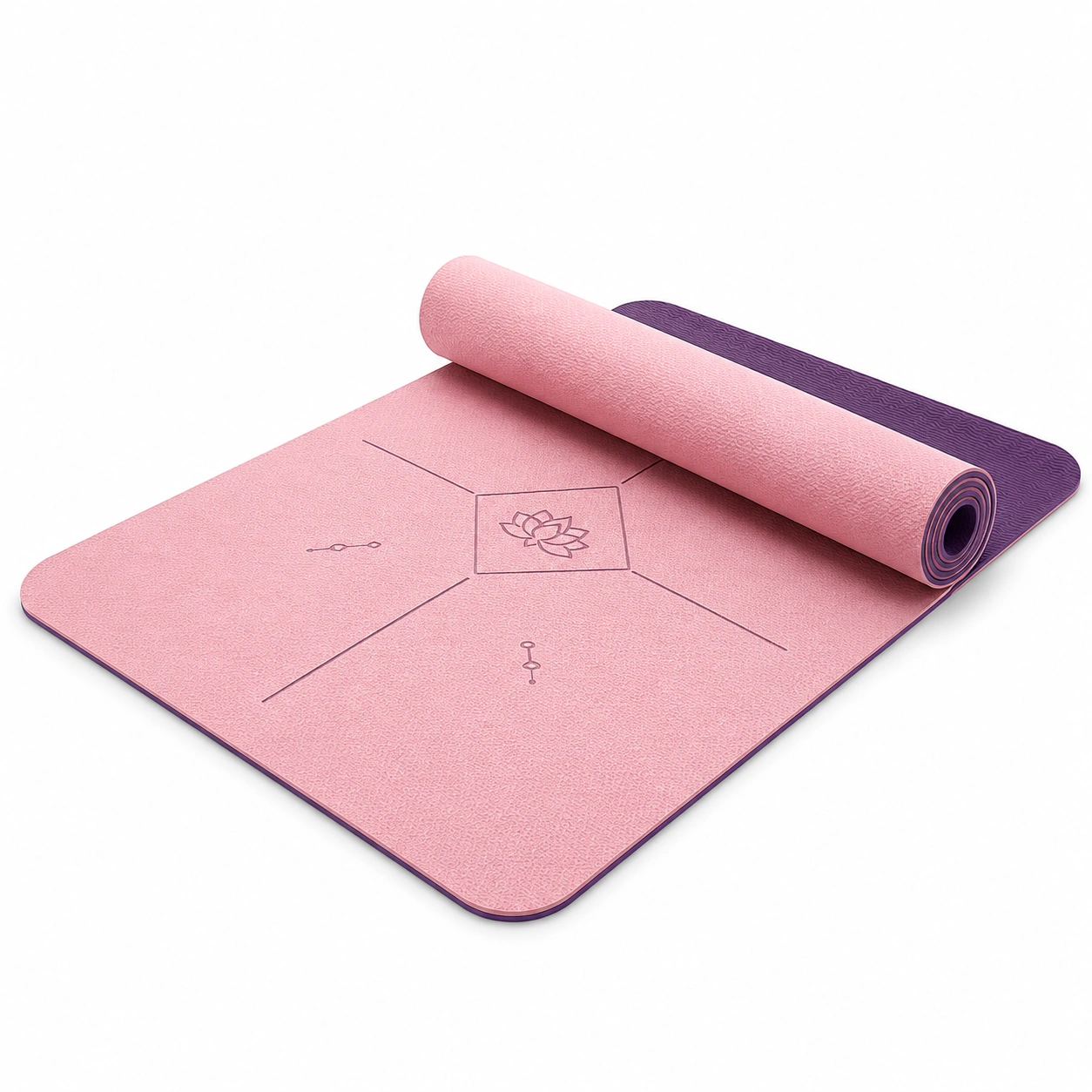 Tappetino Yoga Antiscivolo Motivo Viola 183x61cm-meubelixa