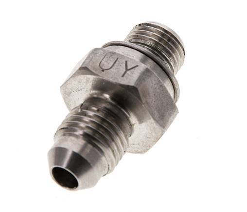 JIC Double Nipple M10 X 1 x UNF 7/16 inch-20 (Dash Size 4) Stainless Steel FKM 310bar (4355.5psi) — image 4
