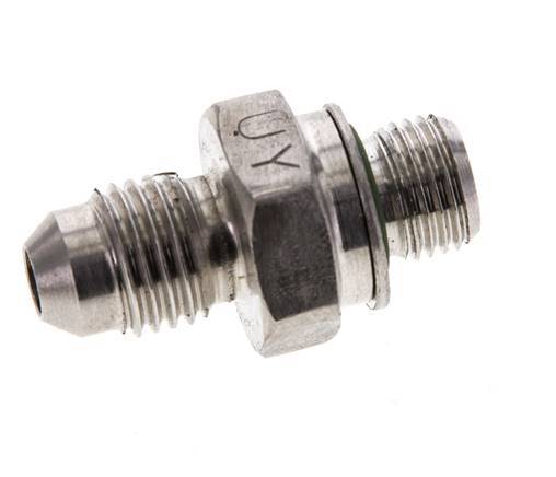 JIC Double Nipple M10 X 1 x UNF 7/16 inch-20 (Dash Size 4) Stainless Steel FKM 310bar (4355.5psi) — image 5
