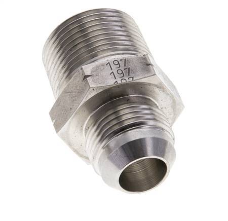JIC Double Nipple UN 1-1/16 inch-12 (Dash Size 12) x 1 inch NPT Stainless Steel 140bar (1967.0psi) — image 3