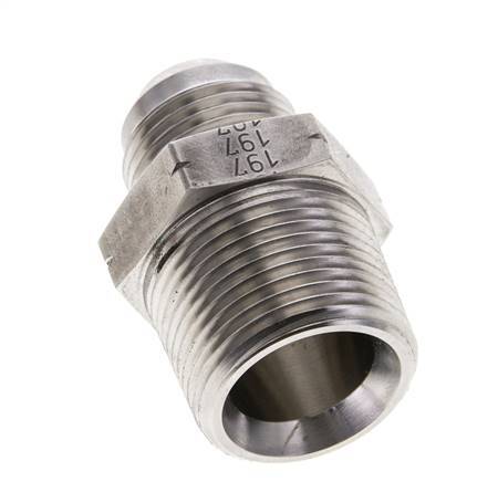 JIC Double Nipple UN 1-1/16 inch-12 (Dash Size 12) x 1 inch NPT Stainless Steel 140bar (1967.0psi) — image 7