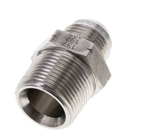 JIC Double Nipple UN 1-1/16 inch-12 (Dash Size 12) x 1 inch NPT Stainless Steel 140bar (1967.0psi) — image 8
