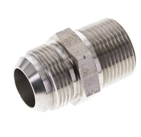 JIC Double Nipple UN 1-5/16 inch-12 (Dash Size 16) x 1 inch NPT Stainless Steel 140bar (1967.0psi) — image 1