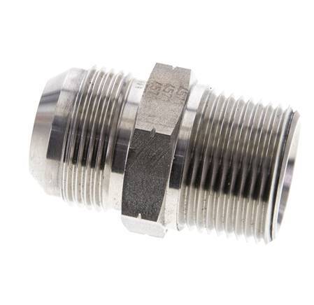 JIC Double Nipple UN 1-5/16 inch-12 (Dash Size 16) x 1 inch NPT Stainless Steel 140bar (1967.0psi) — image 3