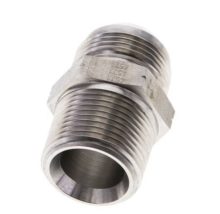JIC Double Nipple UN 1-5/16 inch-12 (Dash Size 16) x 1 inch NPT Stainless Steel 140bar (1967.0psi) — image 5
