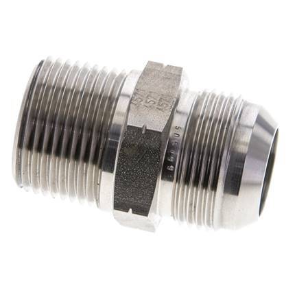 JIC Double Nipple UN 1-5/16 inch-12 (Dash Size 16) x 1 inch NPT Stainless Steel 140bar (1967.0psi) — image 7