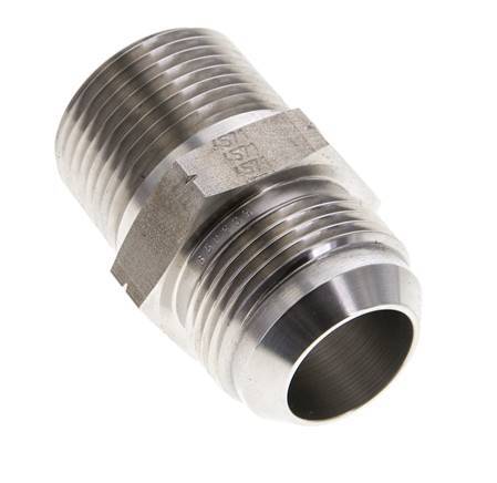 JIC Double Nipple UN 1-5/16 inch-12 (Dash Size 16) x 1 inch NPT Stainless Steel 140bar (1967.0psi) — image 8