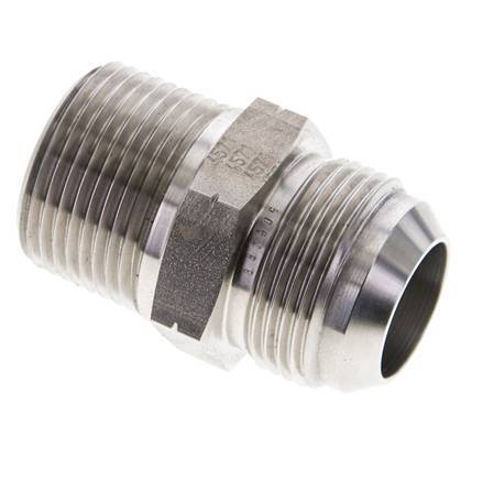 JIC Double Nipple UN 1-5/16 inch-12 (Dash Size 16) x 1 inch NPT Stainless Steel 140bar (1967.0psi) — image 2