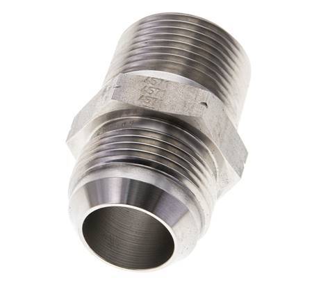 JIC Double Nipple UN 1-5/16 inch-12 (Dash Size 16) x 1 inch NPT Stainless Steel 140bar (1967.0psi) — image 9