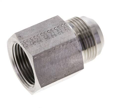 JIC Reducing Nipple UN 1-5/16 inch-12 (Dash Size 16) Male x 1 inch NPT Female Stainless Steel 140bar (1967.0psi) — image 1