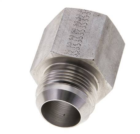 JIC Reducing Nipple UN 1-5/16 inch-12 (Dash Size 16) Male x 1 inch NPT Female Stainless Steel 140bar (1967.0psi) — image 4