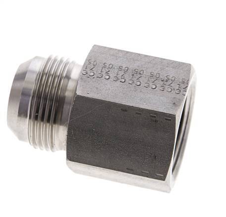 JIC Reducing Nipple UN 1-5/16 inch-12 (Dash Size 16) Male x 1 inch NPT Female Stainless Steel 140bar (1967.0psi) — image 6