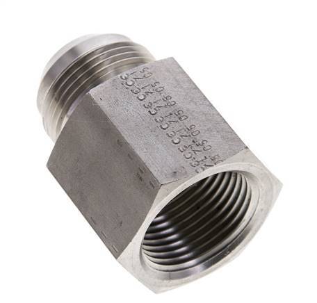 JIC Reducing Nipple UN 1-5/16 inch-12 (Dash Size 16) Male x 1 inch NPT Female Stainless Steel 140bar (1967.0psi) — image 7