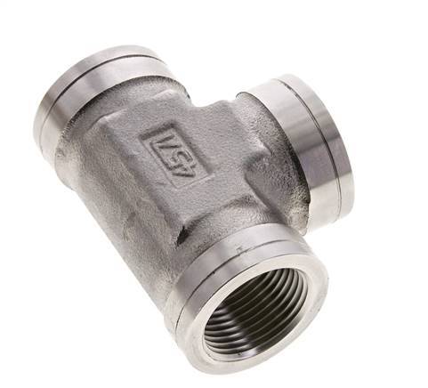 Tee Fitting 1 inch NPT Female Stainless steel High Pressure 140bar (1967.0psi) — image 3