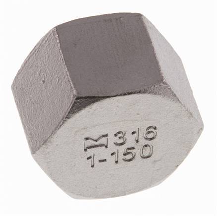 Rp 1 inch Stainless steel End cap 16 Bar — image 6