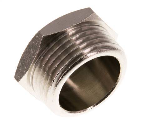 G 1 inch Nickel plated Brass Closing plug with Outer Hex 16 Bar — image 5