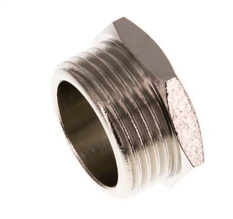 G 1 inch Nickel plated Brass Closing plug with Outer Hex 16 Bar — image 7