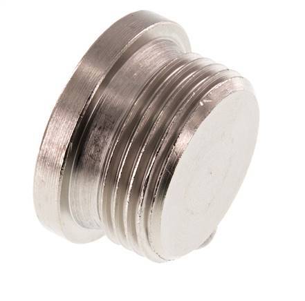 G 1 inch Nickel plated Brass Closing plug with Inner Hex 16 Bar — image 5