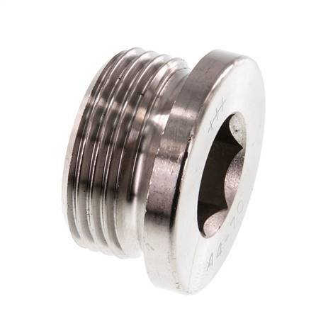 G 1 inch Stainless steel Closing plug with Inner Hex 40 Bar — image 8