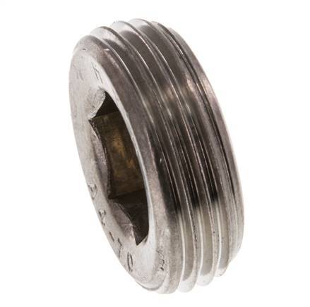 1 inch Stainless steel Closing plug with Inner Hex without collar 40 Bar — image 1