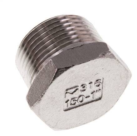 1 inch NPT Male Stainless steel Closing plug with Outer Hex 16 Bar — image 4