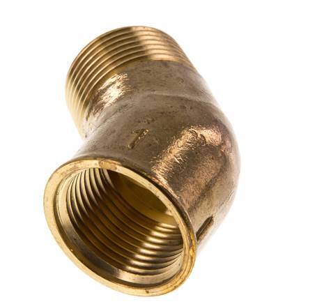 Rp 1 inch x R 1 inch F/M Brass 45 deg Elbow Fitting 16 Bar — image 8