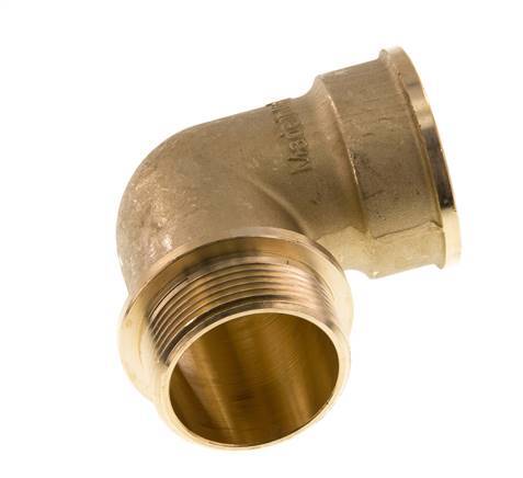 G 1 1/2 inch F/M Brass 90 deg Elbow Fitting 16 Bar — image 2