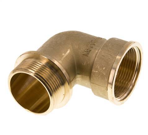 G 1 1/2 inch F/M Brass 90 deg Elbow Fitting 16 Bar — image 3