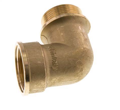 G 1 1/2 inch F/M Brass 90 deg Elbow Fitting 16 Bar — image 1