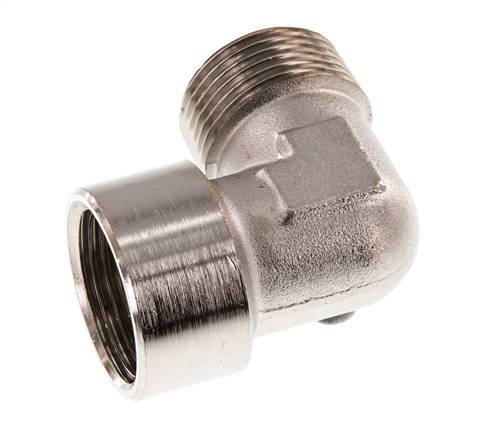 G 1 inch x R 1 inch F/M Nickel plated Brass 90 deg Elbow Fitting 16 Bar — image 1