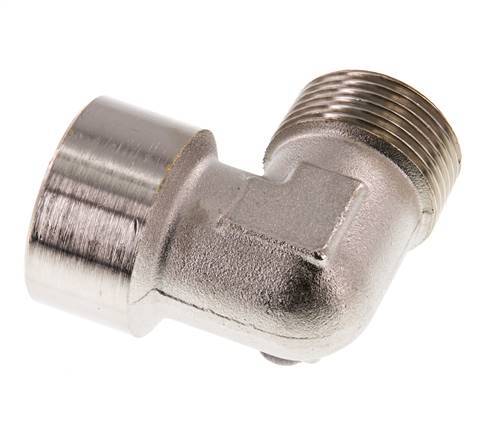 G 1 inch x R 1 inch F/M Nickel plated Brass 90 deg Elbow Fitting 16 Bar — image 2