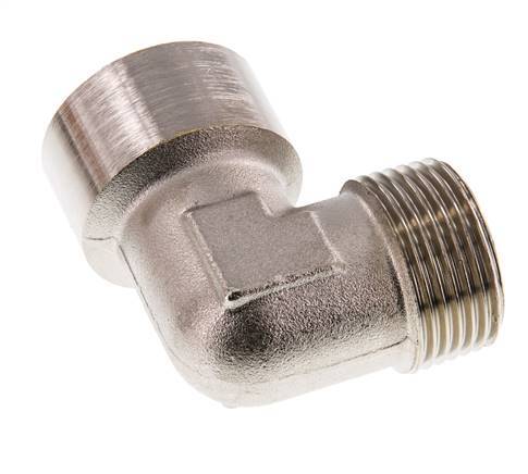 G 1 inch x R 1 inch F/M Nickel plated Brass 90 deg Elbow Fitting 16 Bar — image 3
