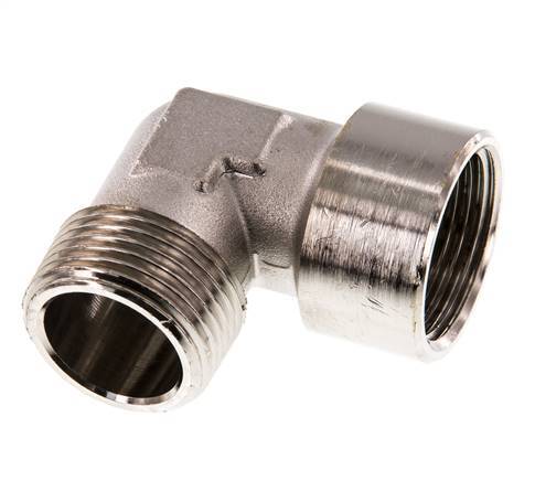 G 1 inch x R 1 inch F/M Nickel plated Brass 90 deg Elbow Fitting 16 Bar — image 6