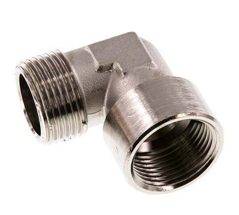 G 1 inch x R 1 inch F/M Nickel plated Brass 90 deg Elbow Fitting 16 Bar — image 7