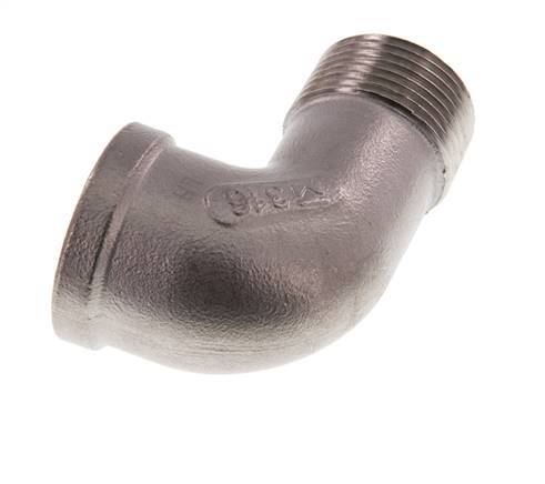 1 inch NPT x 1 inch NPT F/M Stainless steel 90 deg Elbow Fitting 16 Bar — image 2