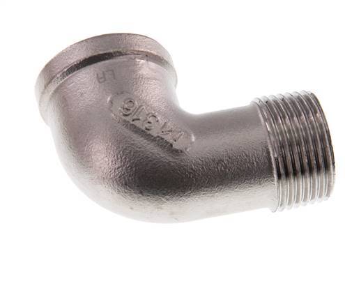 Rp 1 inch x R 1 inch F/M Stainless steel 90 deg Elbow Fitting 16 Bar — image 6