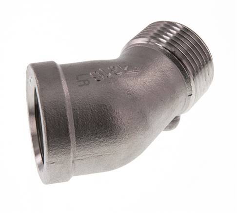 Rp 1 inch x R 1 inch F/M Stainless steel 45 deg Elbow Fitting 16 Bar — image 2