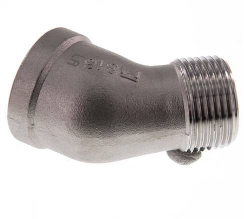 Rp 1 inch x R 1 inch F/M Stainless steel 45 deg Elbow Fitting 16 Bar — image 3