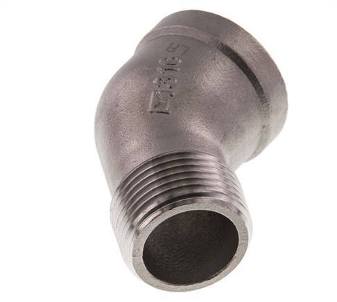 Rp 1 inch x R 1 inch F/M Stainless steel 45 deg Elbow Fitting 16 Bar — image 5