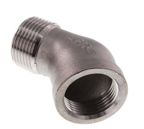 Rp 1 inch x R 1 inch F/M Stainless steel 45 deg Elbow Fitting 16 Bar — image 7