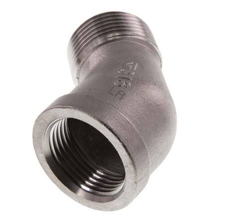 Rp 1 inch x R 1 inch F/M Stainless steel 45 deg Elbow Fitting 16 Bar — image 8