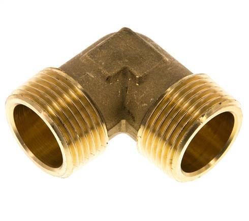 R 1 inch Male Brass 90 deg Elbow Fitting 16 Bar — image 1
