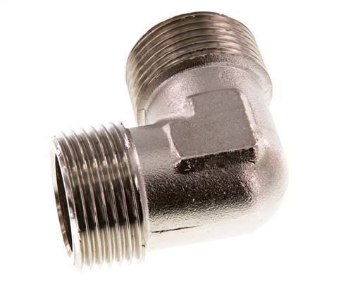 R 1 inch Male Nickel plated Brass 90 deg Elbow Fitting 16 Bar — image 2