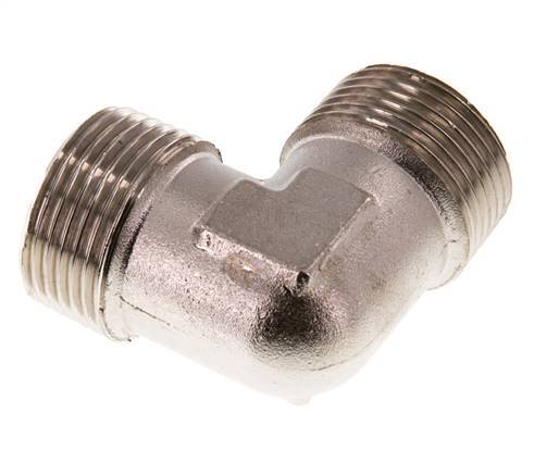 R 1 inch Male Nickel plated Brass 90 deg Elbow Fitting 16 Bar — image 3