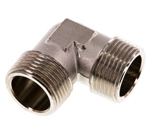 R 1 inch Male Nickel plated Brass 90 deg Elbow Fitting 16 Bar — image 7