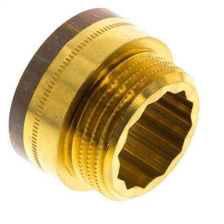G 1 inch F/M Brass Extension DIN 3523 - 15 mm — image 3